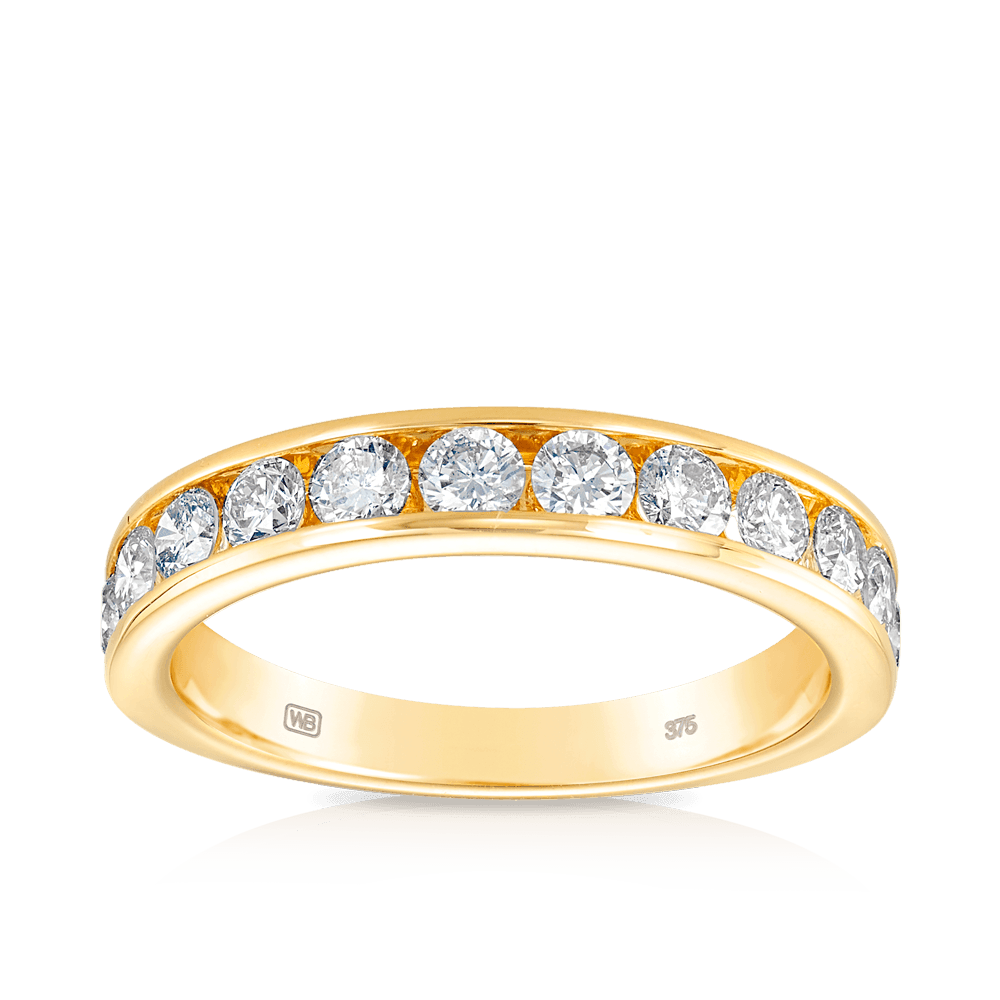 1ct TW Diamond Wedding & Anniversary Band in 9ct Yellow Gold - Wallace Bishop
