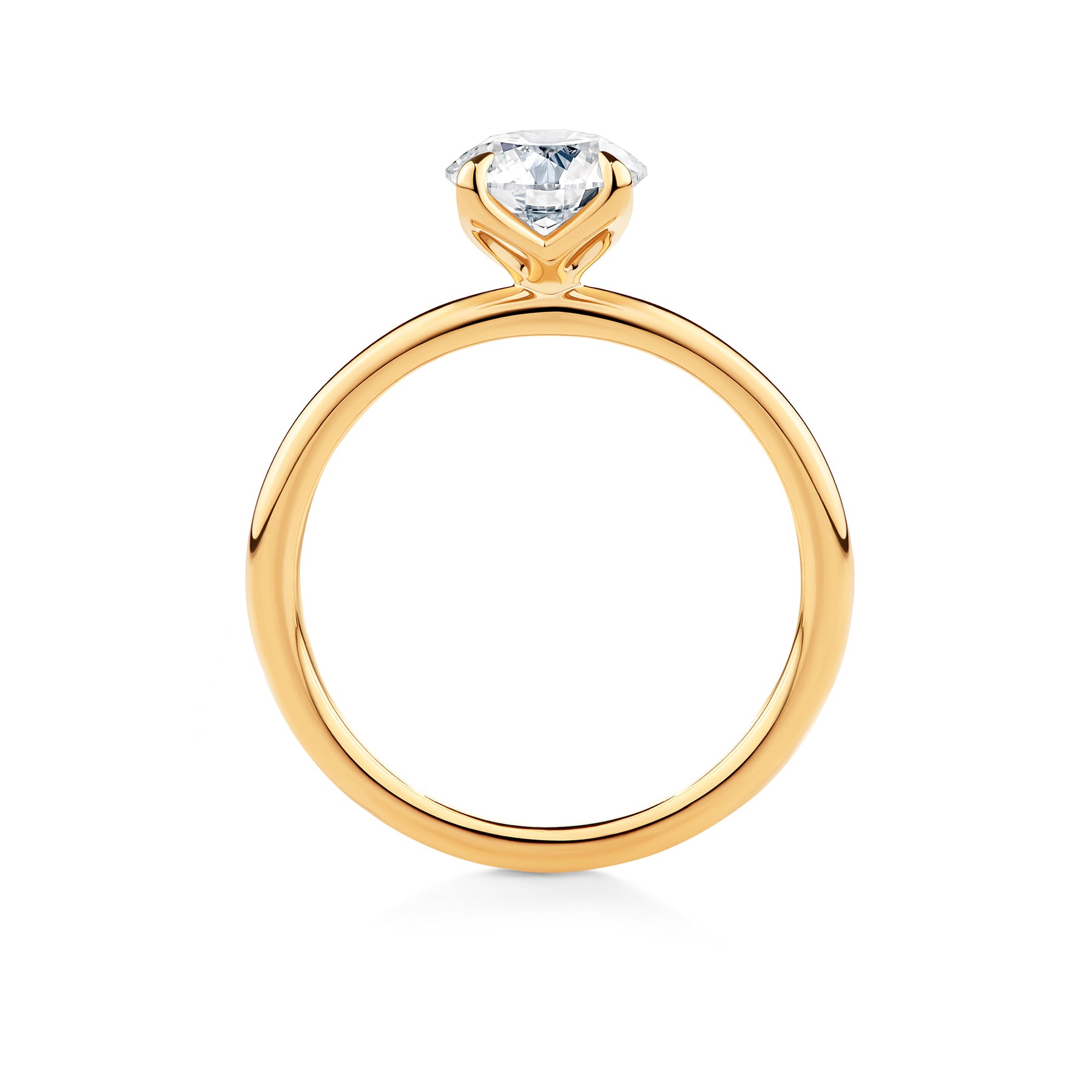 1.00ct Solitaire Oval-Cut GIA-Certified Lab Grown Diamond Engagement Ring in 18ct Yellow Gold