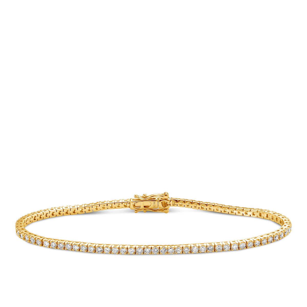 2.00ct TW Diamond Tennis Bracelet in 9ct Yellow Gold - Wallace Bishop