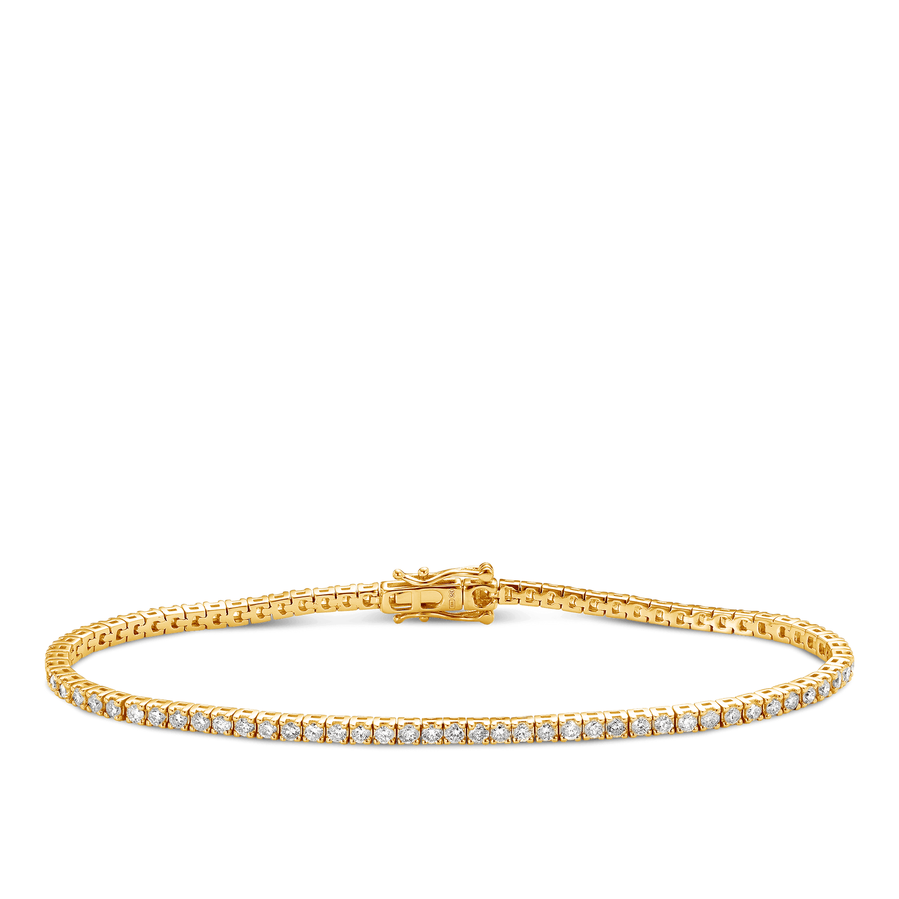 2.00ct TW Diamond Tennis Bracelet in 9ct Yellow Gold - Wallace Bishop