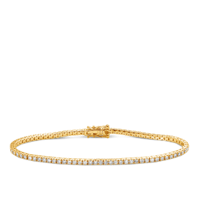 2.00ct TW Diamond Tennis Bracelet in 9ct Yellow Gold - Wallace Bishop