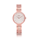 Loyal Women's Enigma Rose Plated Quartz Dress Watch Mother-Of-Pearl Dial