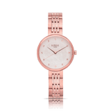 Loyal Women's Enigma Rose Plated Quartz Dress Watch Mother-Of-Pearl Dial