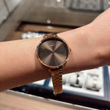 Loyal Women's Academy Rose PVD Quartz Dress Watch Brown Dial