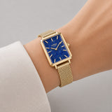 Loyal Academy Quartz Women's 24.50mm Watch 05A77FB01D - Blue Dial, petite watch on wrist. 