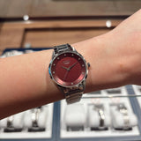 Loyal Women's Enigma Stainless Steel Quartz Sport Watch Red Dial