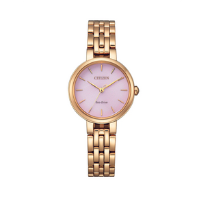 Citizen Eco Drive Women's 27mm Rose PVD Watch EM0993-82X