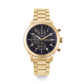 Loyal Adventurer Men's 42mm Gold PVD Quartz Chronograph Watch