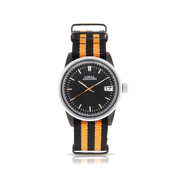 Loyal Adventurer Men's Black and Steel Quartz Watch