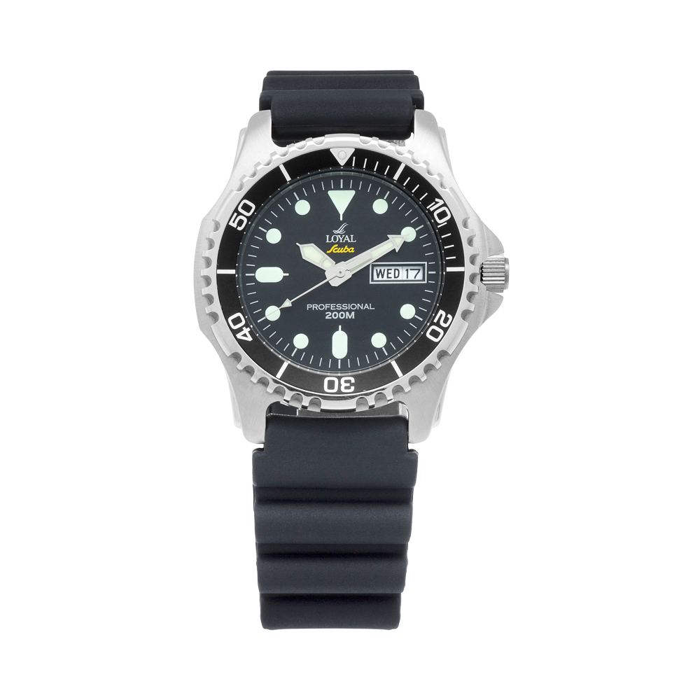 Loyal Scuba Men's 39mm Stainless Steel Quartz Watch