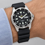 Loyal Scuba Men's 39mm Stainless Steel Quartz Watch - on wrist 