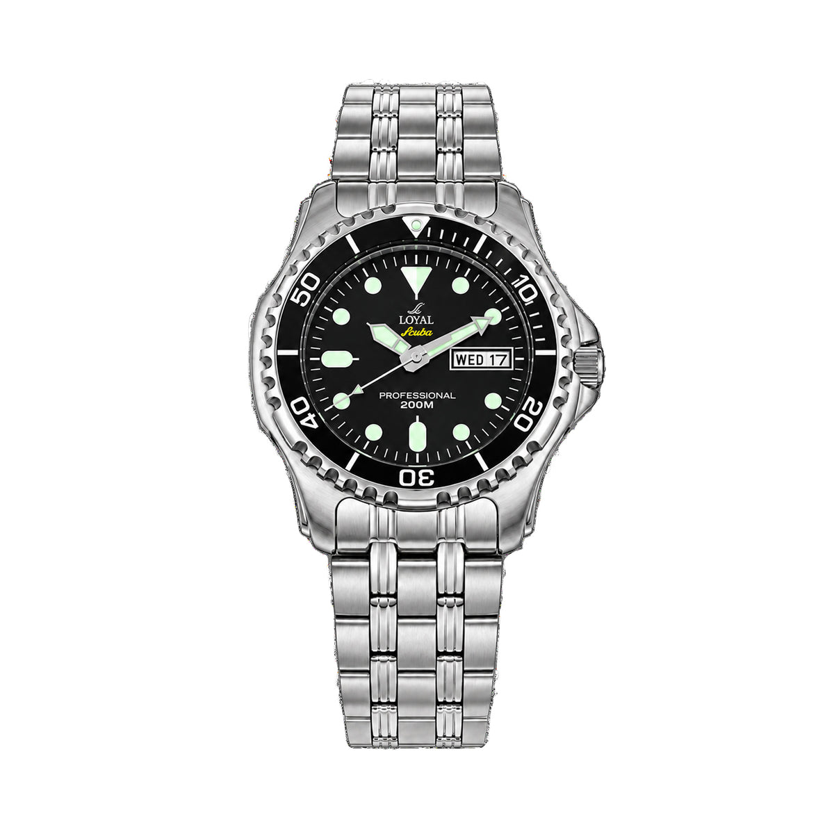 Loyal Scuba Men's Stainless Steel Quartz Watch 24J103 