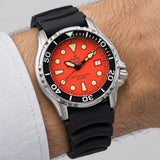 Loyal Scuba Professional Men’s 41.50mm Quartz Watch Orange - on wrist
