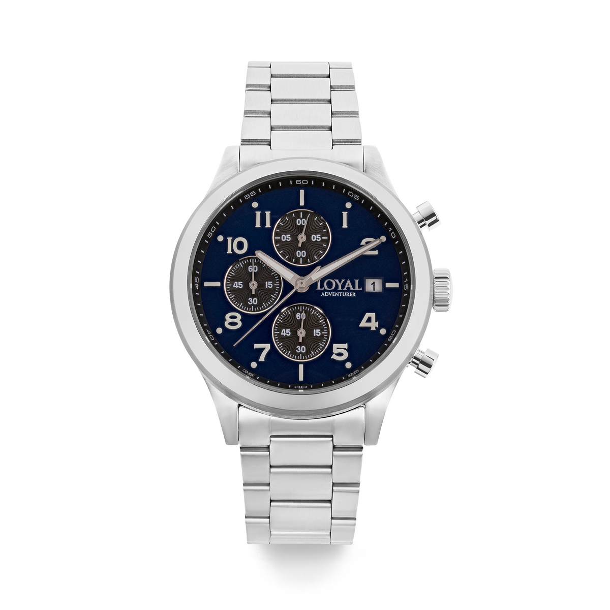 Loyal Adventurer Men's 42mm Stainless Steel Quartz Chronograph Watch