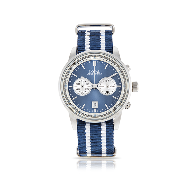 Loyal Adventurer Men's Stainless Steel Quartz Chronograph Watch