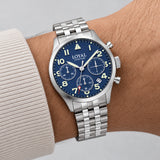 Loyal Adventurer Quartz Chronograph Men's 40mm Watch 05C95MBA1D - blue dial, on wrist