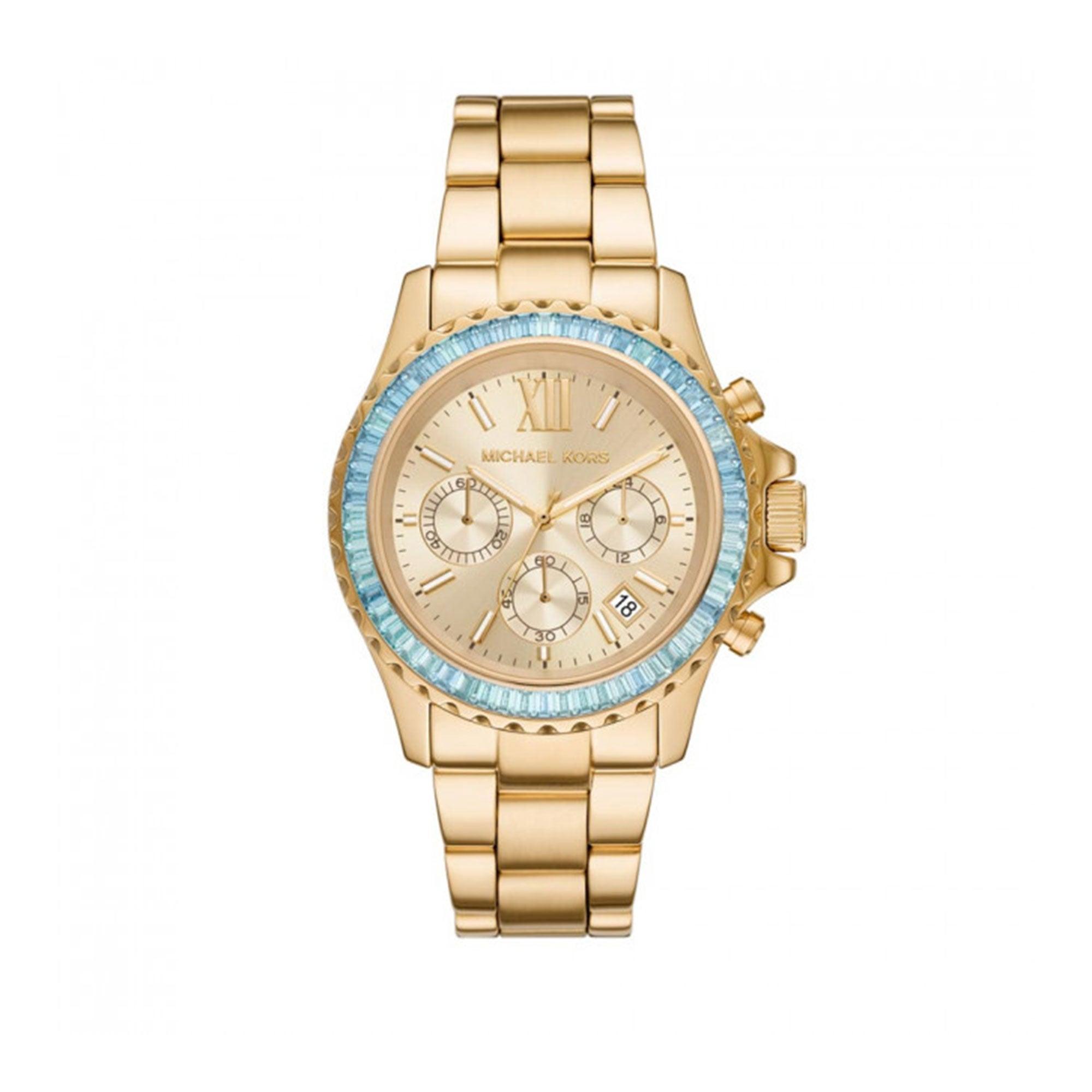 Michael Kors Women's 42mm Gold PVD Quartz Chronograph Watch MK7210 - Wallace Bishop