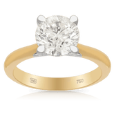 2ct TW Diamond Soliatire Engagement Ring in 18ct Yellow and White Gold - Wallace Bishop