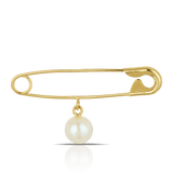 9ct Yellow Gold and Pearl Brooch