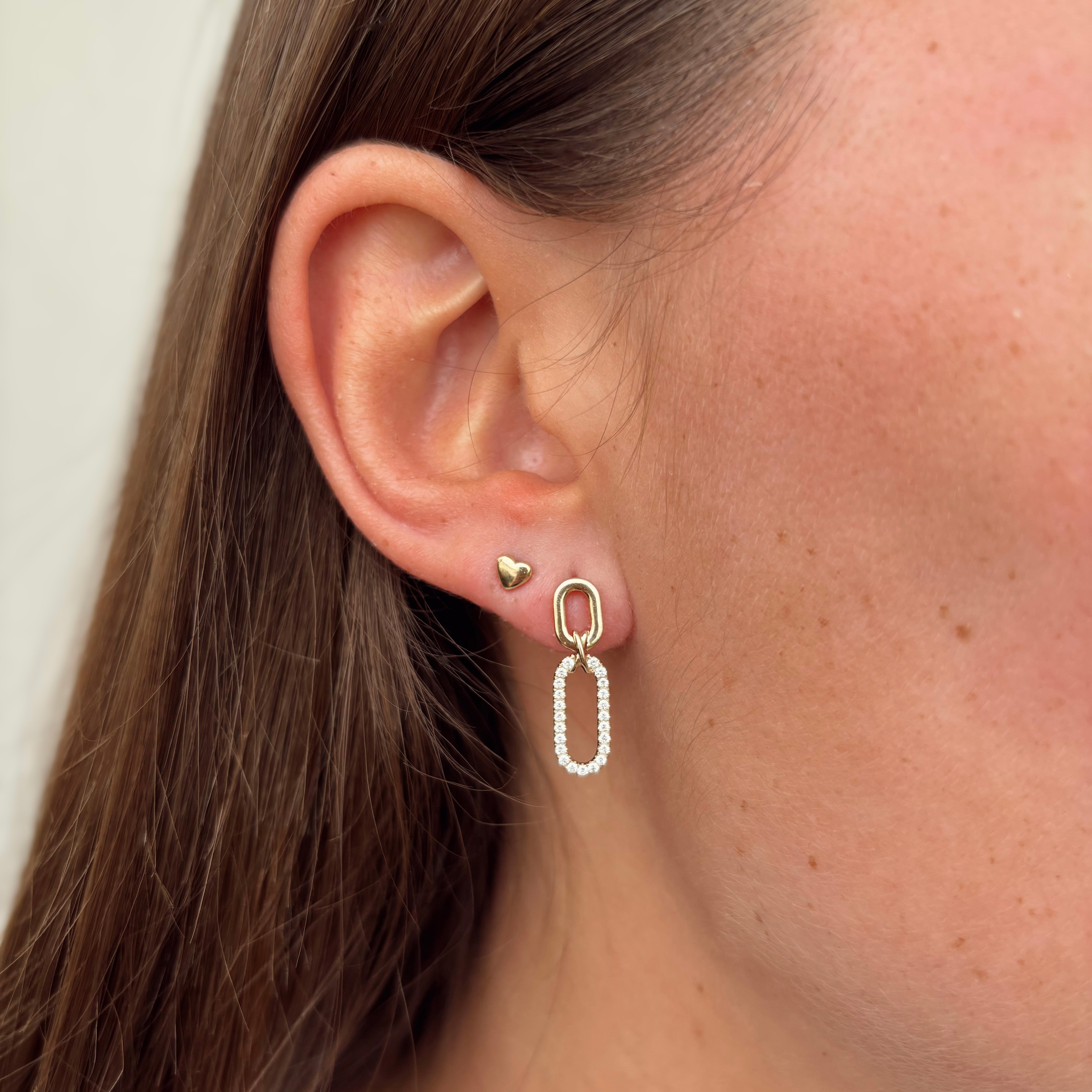 Heart Earrings in 9ct Yellow Gold