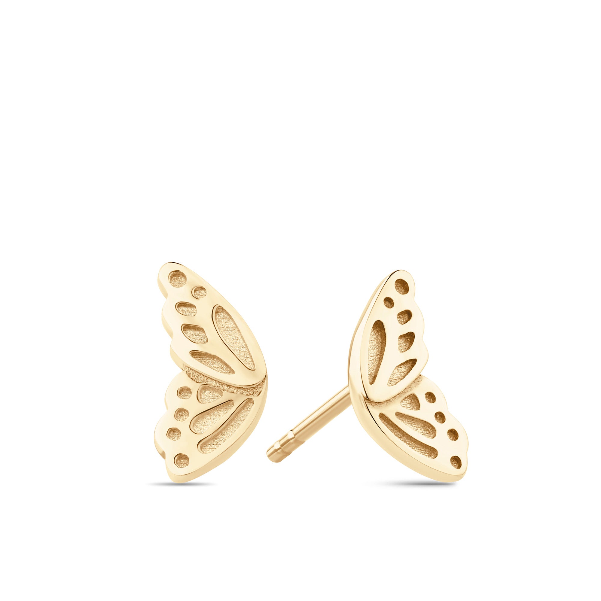 Butterfly Stud Earrings in 9ct Yellow Gold