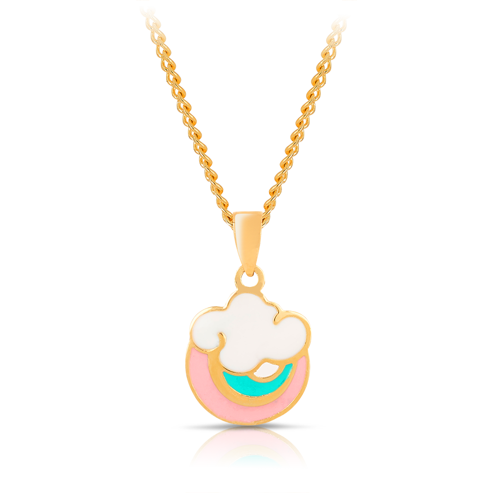 Children's Rainbow Pendant in 9ct Yellow Gold & Enamel