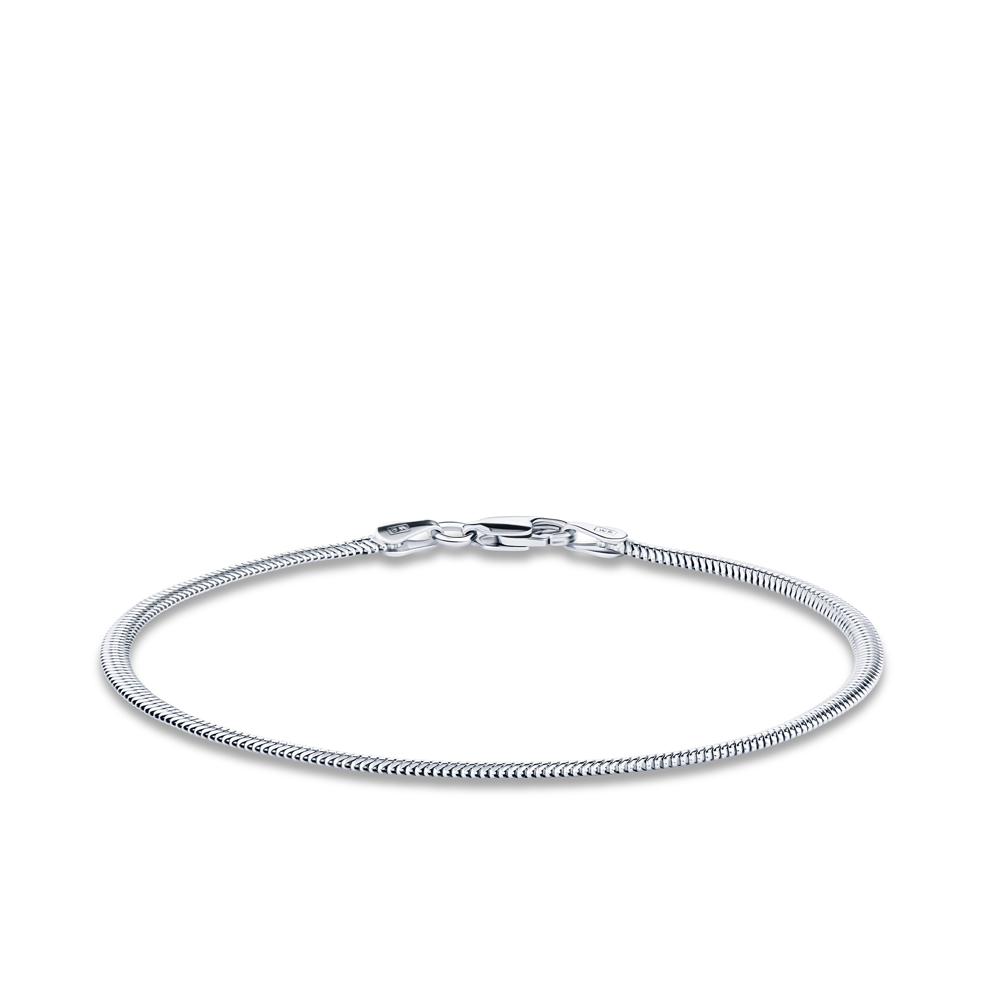 19cm Snake Bracelet in Sterling Silver