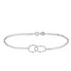 Interlocking Circles Sterling Silver Bracelet