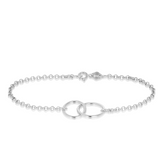 Interlocking Circles Sterling Silver Bracelet