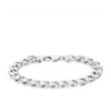 Solid Bevelled Bracelet in Sterling Silver Rhodium Plate