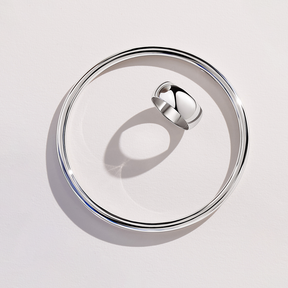 Barrel Ring in Sterling Silver