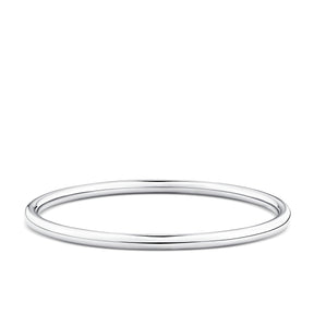 Round Bangle in Sterling Silver