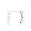 Graduated Freshwater Pearl Stud Earrings in Sterling Silver