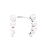 Graduated Freshwater Pearl Stud Earrings in Sterling Silver