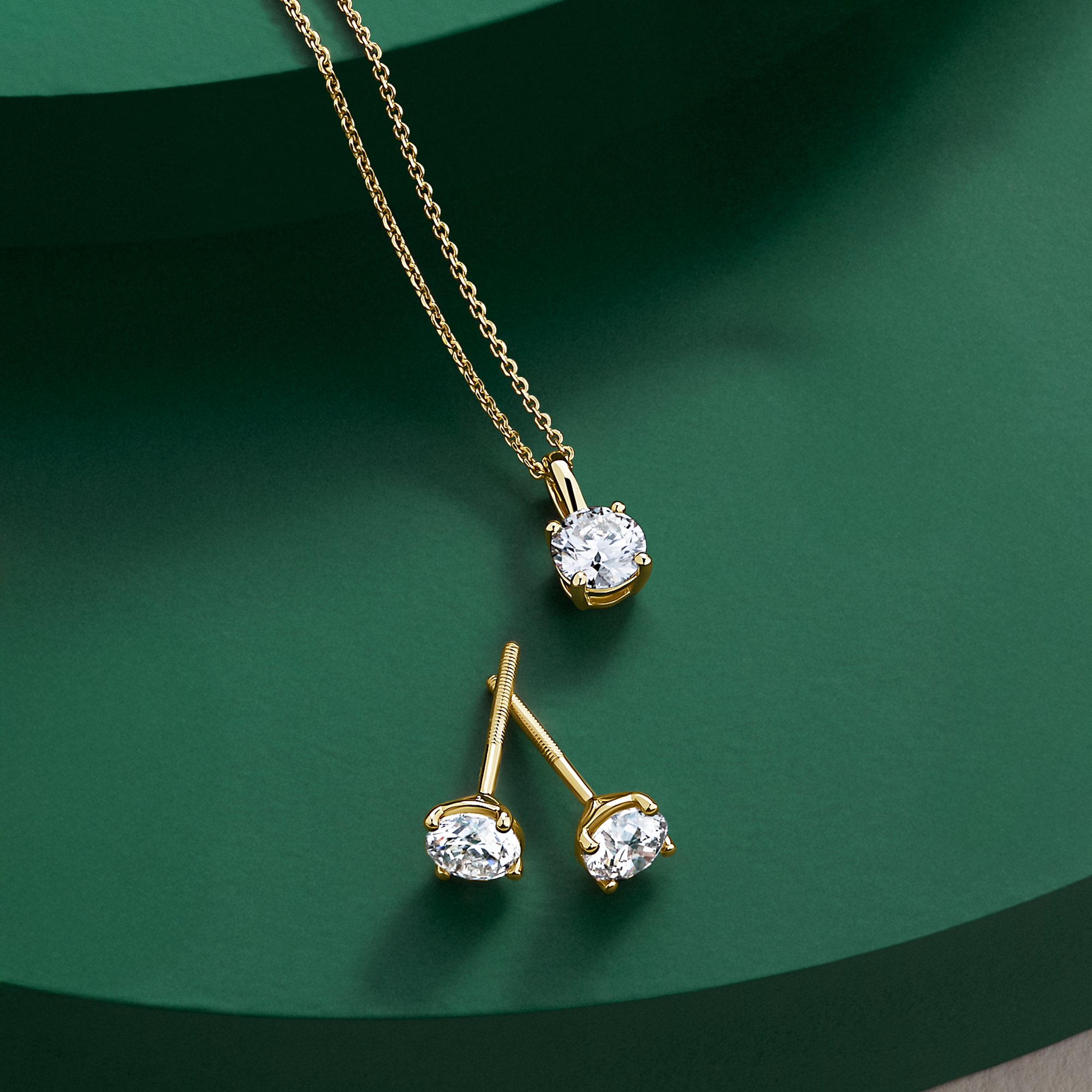 0.50ct TW Diamond Solitaire Pendant with Chain in 9ct Yellow Gold