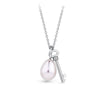 Freshwater Pearl Key Pendant in Sterling Silver