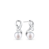 Button Freshwater Pearl Pendant and Earrings Set in Sterling Silver