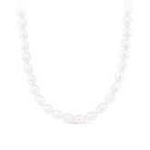 Freshwater Pearl Oval Strand Necklace in 9ct Yellow Gold