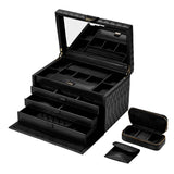 WOLF Lauren Large Jewellery Box Black 349802
