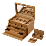 WOLF Lauren Large Jewellery Box Caramel 349807