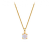 Opal Round Pendant in 9ct Yellow Gold