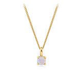 Opal Round Pendant in 9ct Yellow Gold