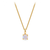 Opal Round Pendant in 9ct Yellow Gold