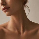Garnet Round Pendant in 9ct Yellow Gold