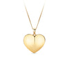 Puff Hollow Heart Pendant in 9ct Yellow Gold