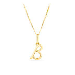 Initial Pendant in 9ct Yellow Gold