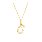 Initial Pendant in 9ct Yellow Gold