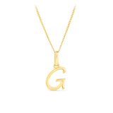 Initial Pendant in 9ct Yellow Gold