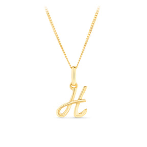 Initial Pendant in 9ct Yellow Gold