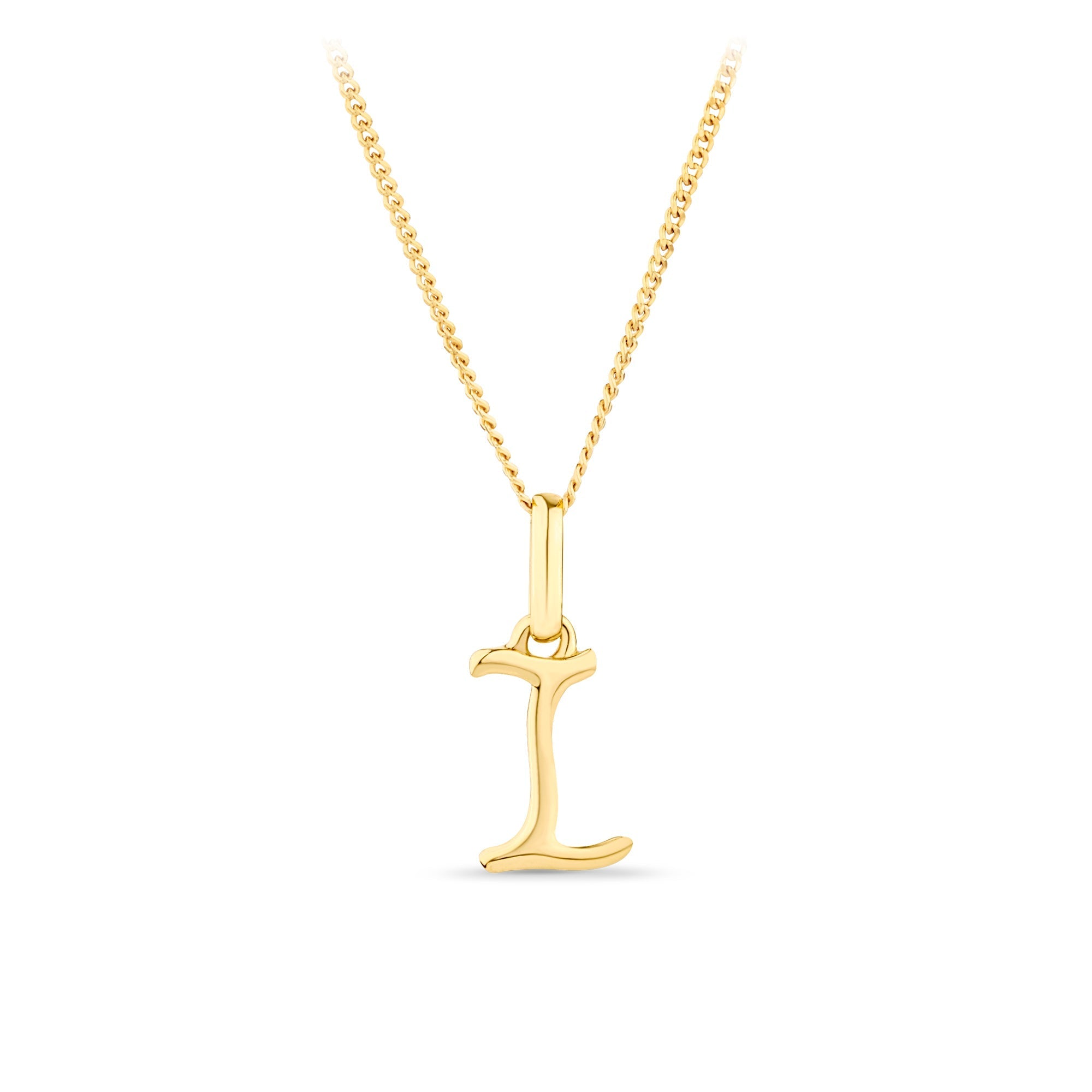 Initial Pendant in 9ct Yellow Gold